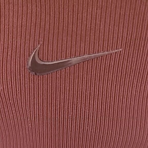 Nike One Luxe Two Tone Mid-Rise Ribbed Leggings in Canyon Rust/Clear Size 2X - Picture 8 of 11